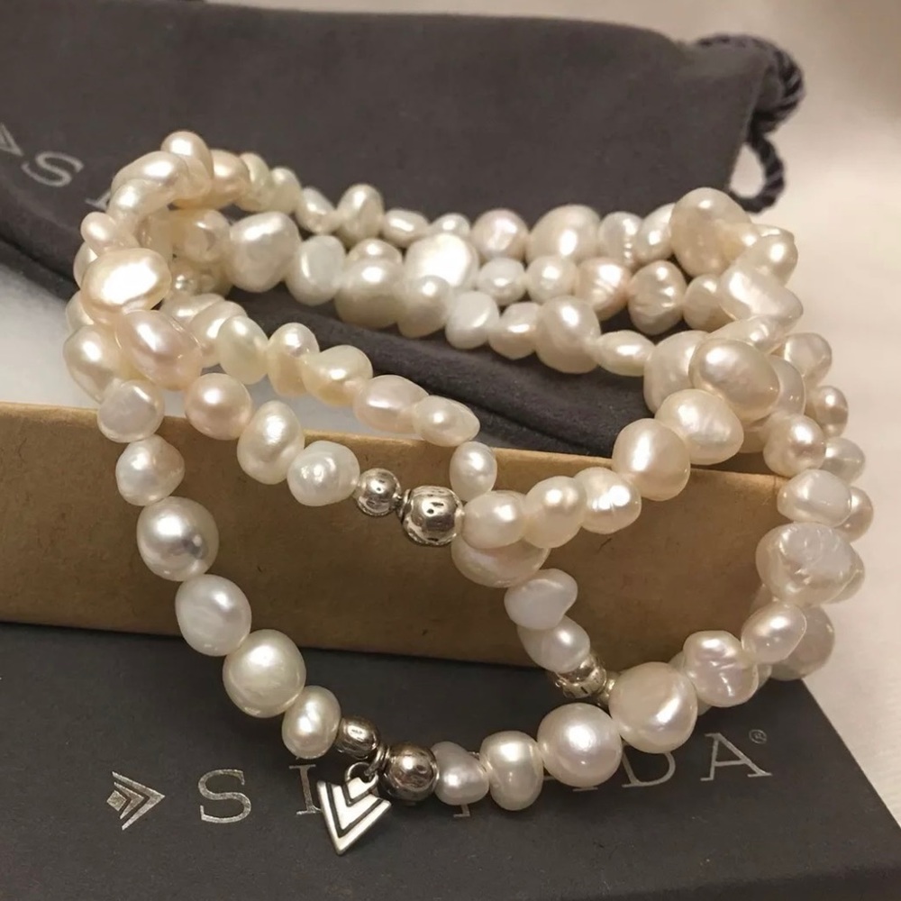 Silpada Goddess Set Of 3 FWP Stretch Bracelets NEW - Picture 12 of 13